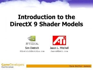 Introduction to the Direct X 9 Shader Models