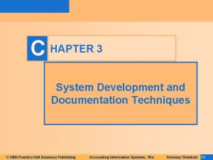 C HAPTER 3 System Development and Documentation Techniques