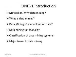 Motivation and importance of data mining