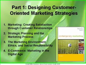 Designing customer oriented marketing channels