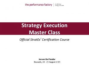 The secrets to successful strategy execution summary