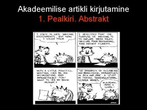 Artikli kirjutamine