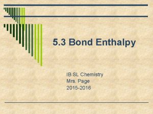 Average bond enthalpy definition ib