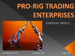 Pro rig sasolburg