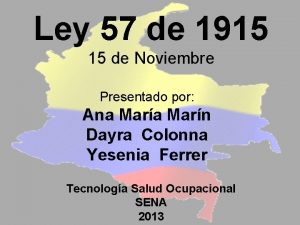 La ley 57 de 1915