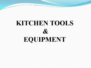 Kitchen equipment worksheet