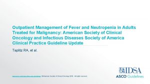 Outpatient Management of Fever and Neutropenia in Adults