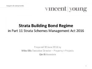 Strata building bond