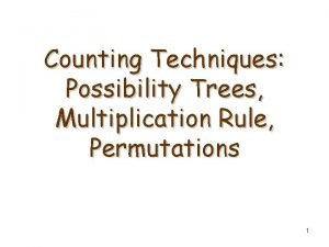 Multiplication rule of counting