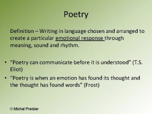تعريف poetry