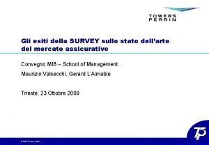 Gli esiti della SURVEY sullo stato dellarte del