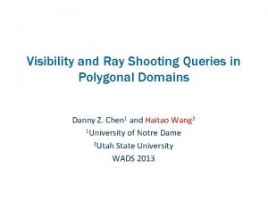 Visibility and Ray Shooting Queries in Polygonal Domains