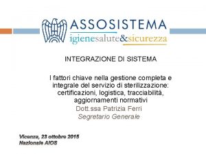 Processo di sterilizzazione