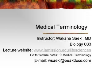 Medical terminology instructor