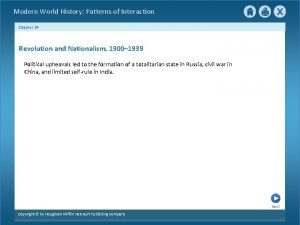 Modern World History Patterns of Interaction Chapter 14