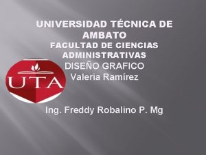 UNIVERSIDAD TCNICA DE AMBATO FACULTAD DE CIENCIAS ADMINISTRATIVAS