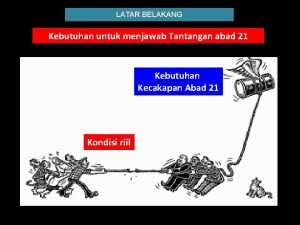 LATAR BELAKANG Kebutuhan untuk menjawab Tantangan abad 21