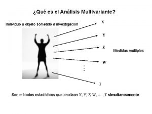 Qu es el Anlisis Multivariante X Individuo u
