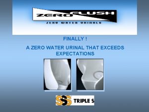Zero flush urinals