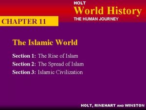 HOLT World History CHAPTER 11 THE HUMAN JOURNEY