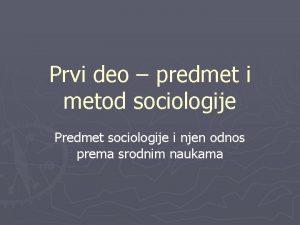 Metod sociologije