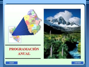 PROGRAMACIN ANUAL SALIR ENTRAR INICIAR SESIN PROGRAMACIN CURRICULAR