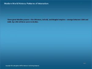 Modern World History Patterns of Interaction Chapter 2