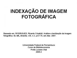 Analise fotografica