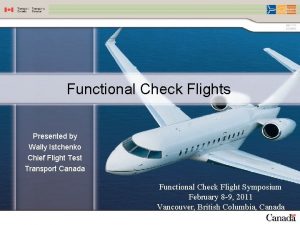 Functional check flight procedures