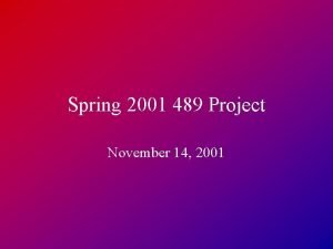 2001 course 2001 course