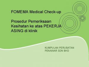 Tata cara medical check up