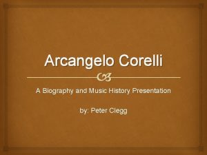 Corelli composer biography