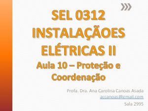 SEL 0312 INSTALAOES ELTRICAS II Aula 10 Proteo