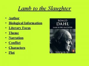 Exposition lamb to the slaughter