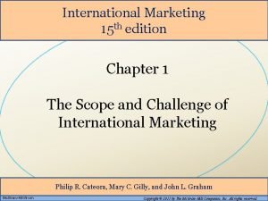 The international marketing task