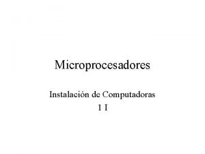 Que es un microprocesador