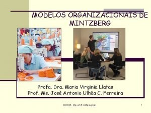 MODELOS ORGANIZACIONAIS DE MINTZBERG Profa Dra Maria Virginia