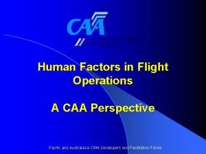 Caa human factors