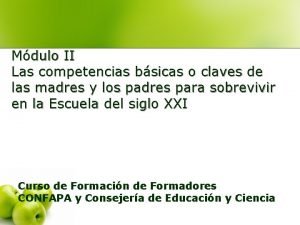 Mdulo II Las competencias bsicas o claves de