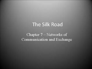 Silk road multiple choice questions