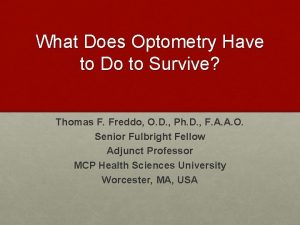 Will optometry survive