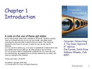 Chapter 1 Introduction A note on the use