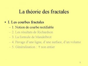 Courbes fractales