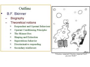 Outline B F Skinner Biography Theoretical notions Respondent