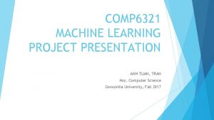 Machine learning project presentation