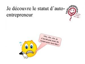 Je dcouvre le statut dauto entrepreneur Vite v