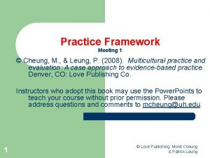 Practice Framework Meeting 1 Cheung M Leung P