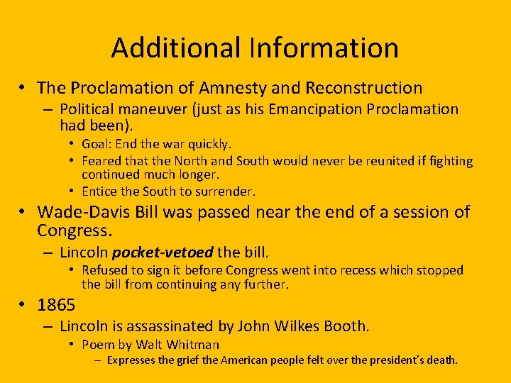 What Is Reconstruction 403 What Does Amnesty Mean