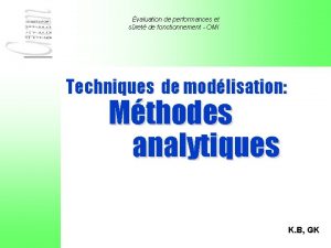 valuation de performances et sret de fonctionnement OMI