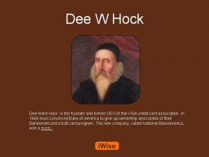 Dee ward hock Dee ward hock